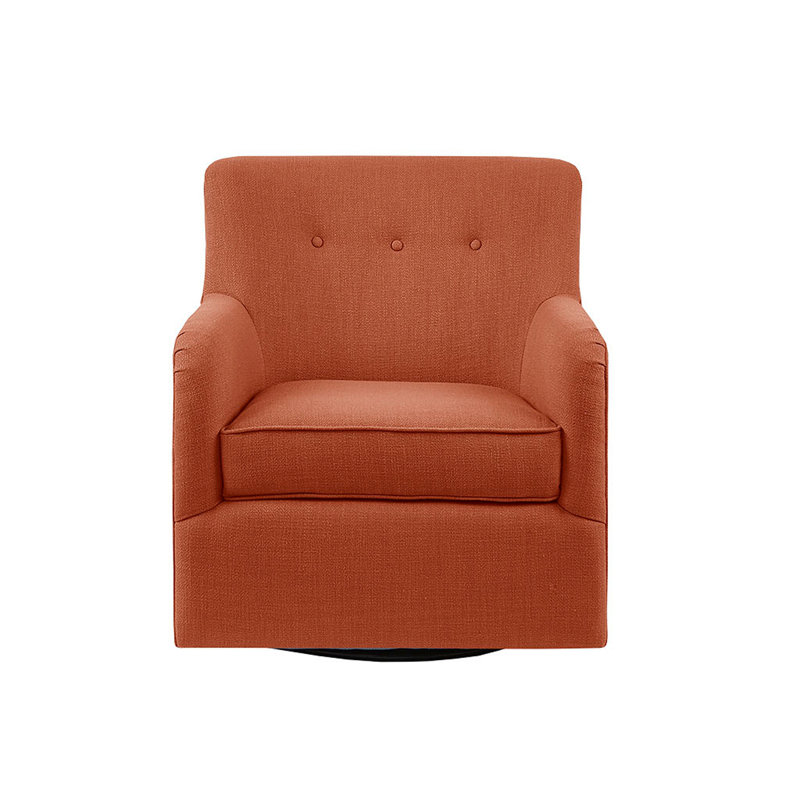 Adele Swivel Chair, Orange Polyester