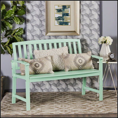 Charmant banc en bois d'acacia de style campagnard avec conception ergonomique et fabrication durable pour une utilisation intérieure et extérieure