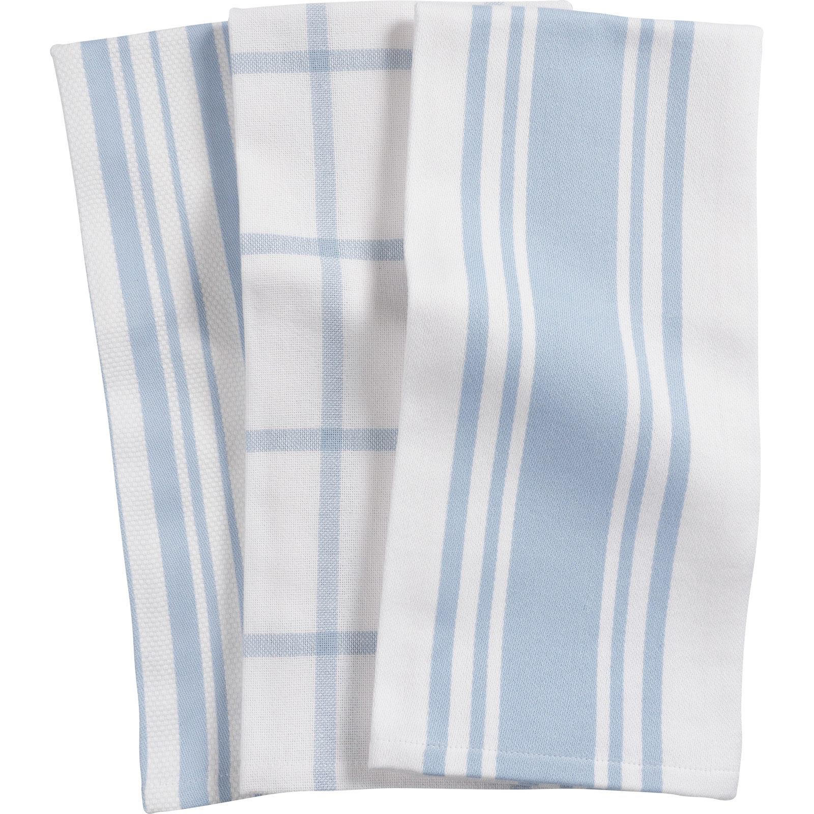 Geometric Kitchen Linen Set, Sky