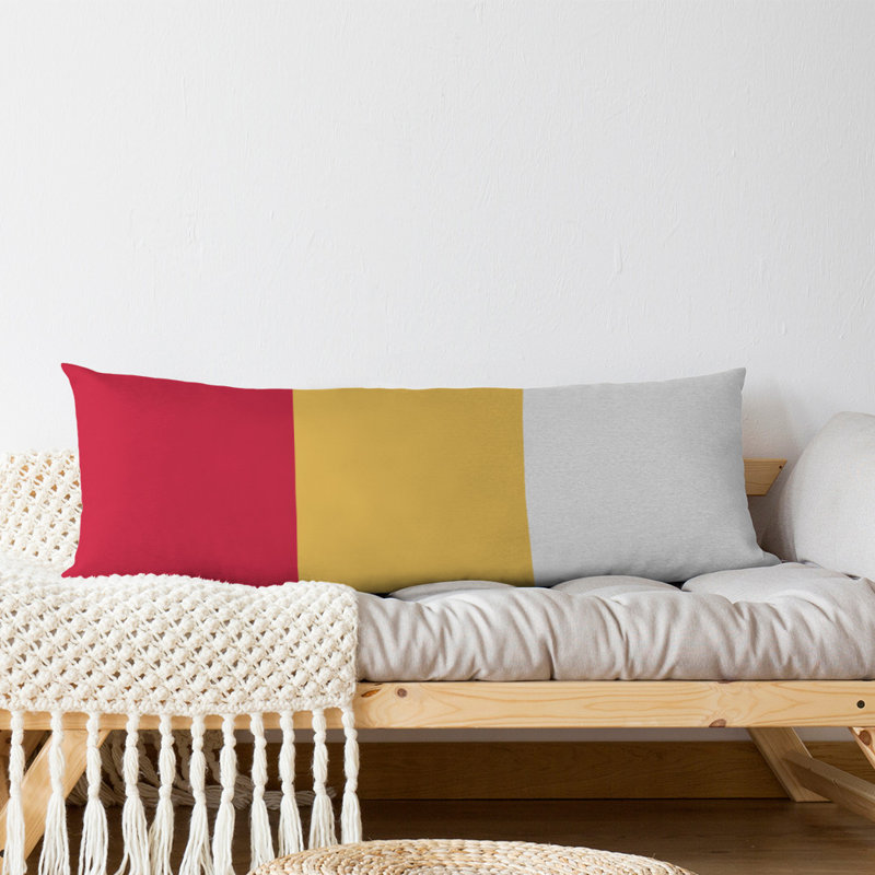 Polyester Medium Pillow, Red/Yellow Middle, Abrams 