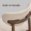 Upholstered Counter Stool Solid Wood Bar Stool (Set Of 4)-709022936