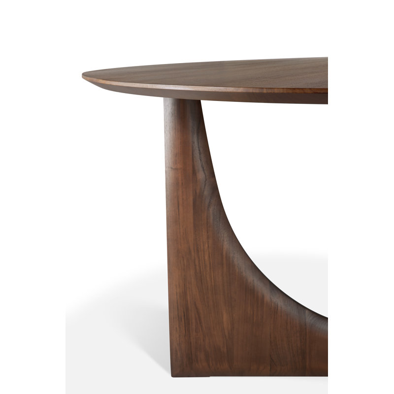 Geometric Round Solid Wood Dining Table