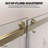 Catalyst 56"- 61" W x 60" H Double Sliding Frameless Shower Door in Brushed Bronze with 3/8" Clear Glass-133662289