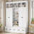 78.7" H Hallway Tree With 5 Drawers And 5 Storage Cubbies-16860147