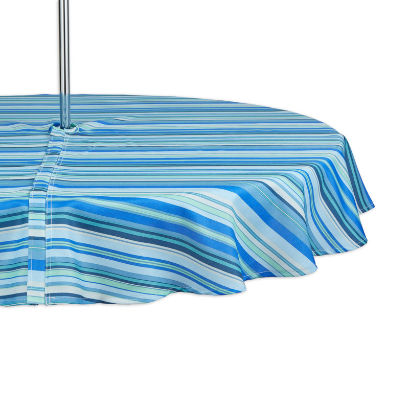 NAPPE EXTÉRIEURE BEACHY STRIPE, Bleu océan