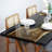 94.5" Walnut Epoxy Resin Dining Table | Black River Table, Seats 8 | Solid Wood Kitchen & Dining Table"