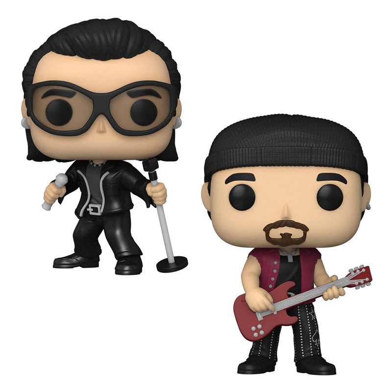 Funko Pop! Ensemble de 2 U2, Zoo TV - Bono # 271 et Edge # 272