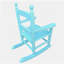 Fauteuil à bascule pour enfants bleu clair - intérieur ou extérieur - convient aux enfants - durable-525091462