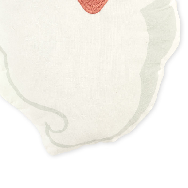 Santa Smile Embroidered Polyester Decorative Pillow 13x20