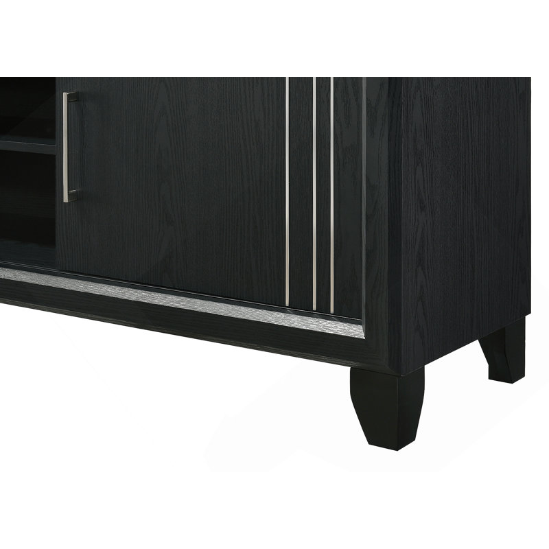 Meuble télé 1 pièce Contemporary, Gris anthracite