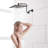 12 Inch Adjustable Extension Arm High-Pressure Rain Shower Head, Rain Fixed Shower Head-124897494