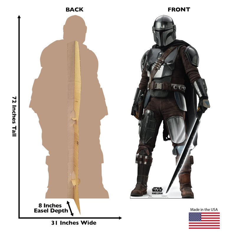 Life-Size Mandalorian Cardboard Standee, 72" Tall