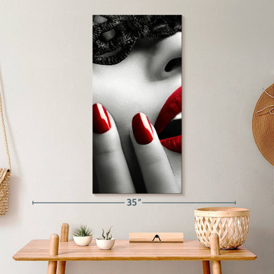 Impression sur toile «Red Lips»