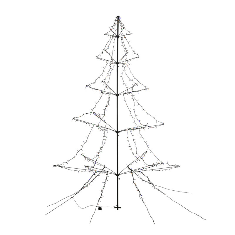 LED Twinkle Lighted Trees & Branches, Multi-Coloured, 200cm