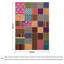 Couverture en patchwork avec jeté en flanelle de luxe, douce et chaude, idéale pour le salon, le canapé, le lit et la décoration intérieure.-133686400