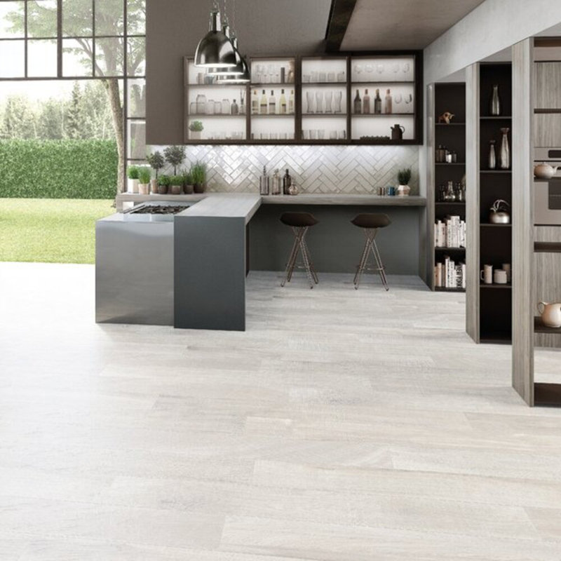 Kenridge Maple 8X48 Matte Porcelain Tile, White