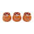Jack-O-Lantern Candle Holder Set of 3 - 3x3.5x3.5-112543210