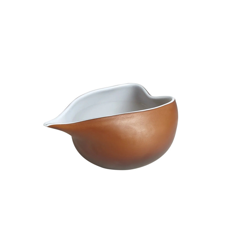 Frosted Bowl w/Casing, 5.5" H x 11" W x 7" D, Blue/Amber