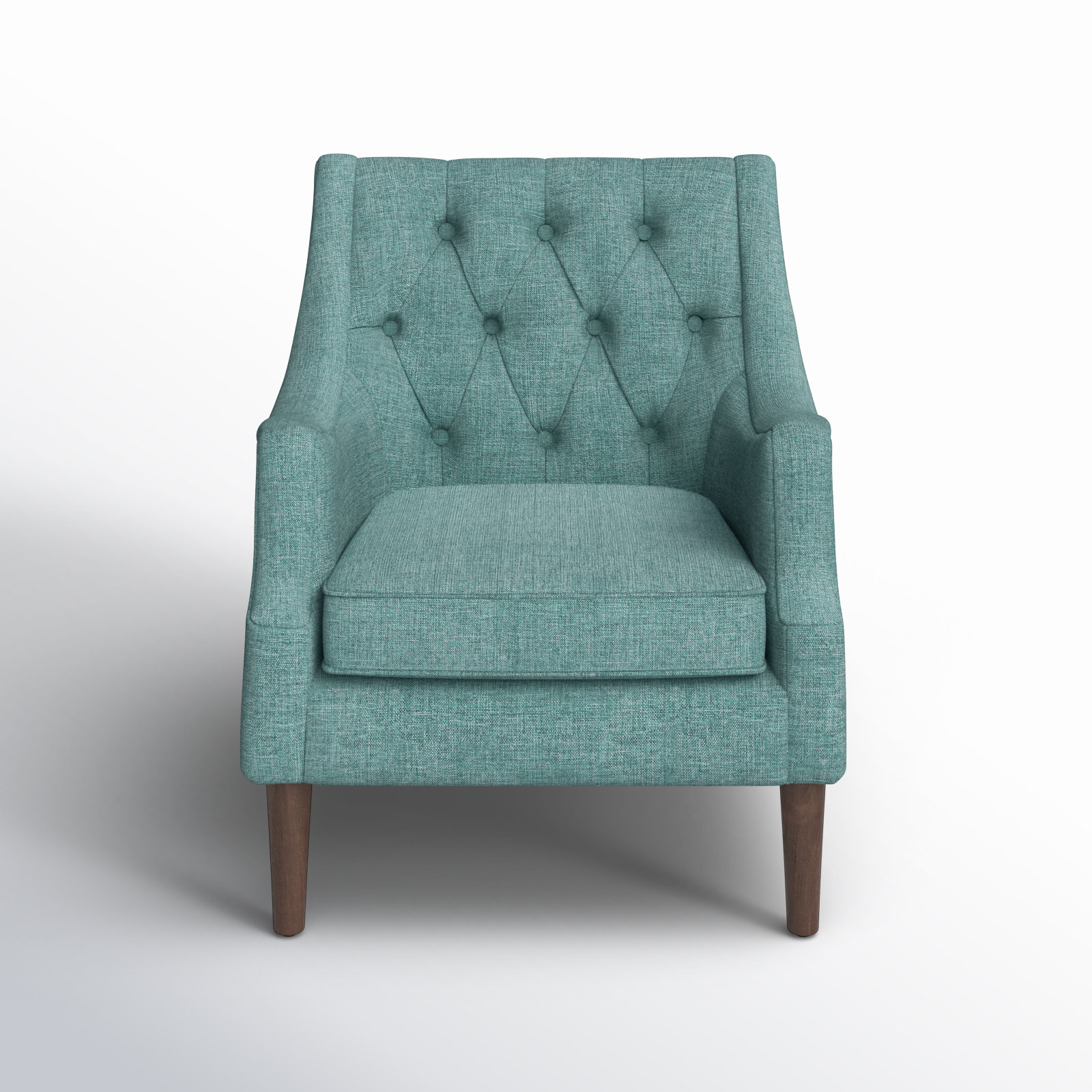 Anatonia 29.25" Wide Tufted Wingback Chair, Dark Teal