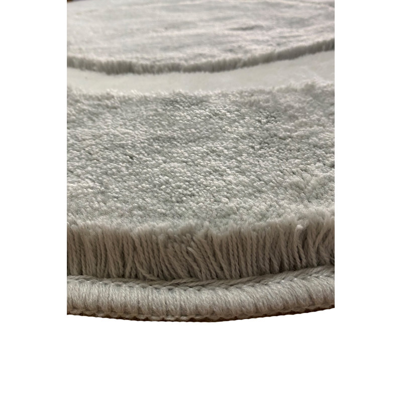 Alon Plastic / Acrylic Non-Slip Bath Mat, Grey/White