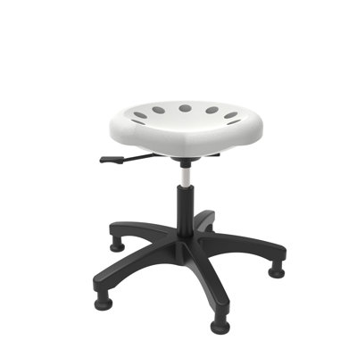 Adjustable Height Ergonomic Lab Stool with Footrest