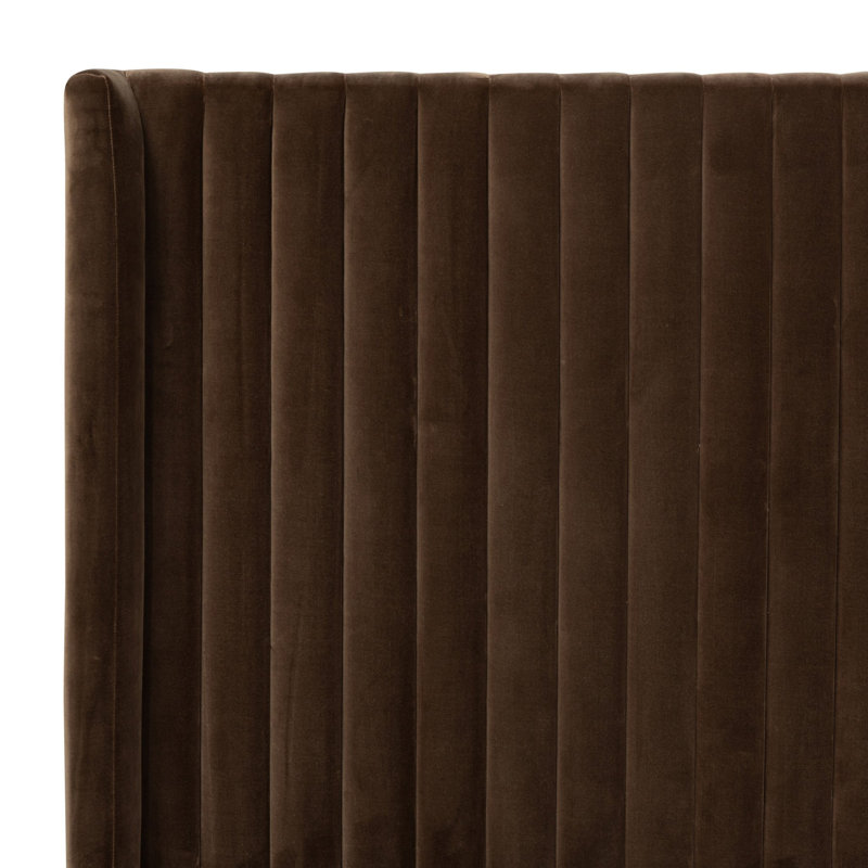 Montgomery Upholstered Wingback Bed, King, Surrey Mink