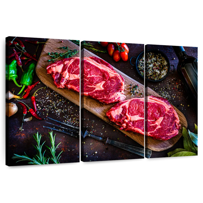 Yarlin Angus Steak Cuts, 32" H x 50" W