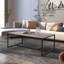 Marble Coffee Table Rectangle Sintered Stone Top Side End Table With Metal Frame-1585449196