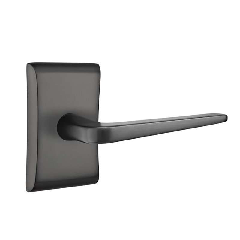 Levier de porte avec rosette Athena, Droite, Dos plat