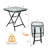 Edelberto Square Glass Outdoor Folding Bistro Table