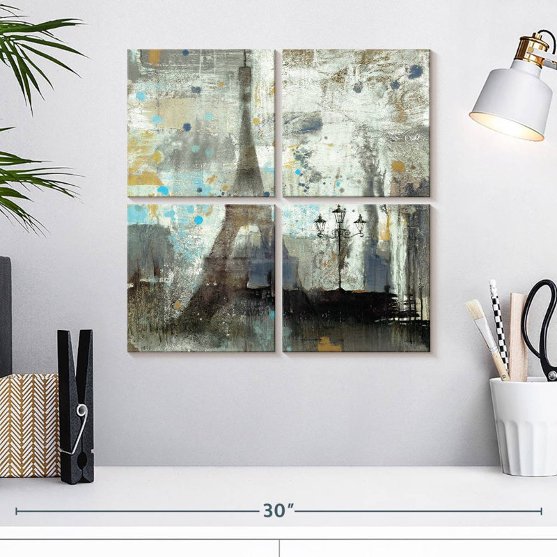 Nicci Eiffel Tower Neutral, 18" H x 18" W