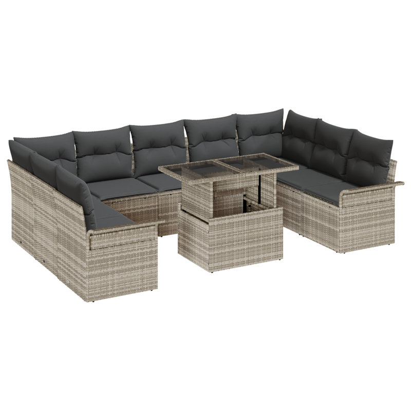 289cm Wide Patio Sofa with Cushions