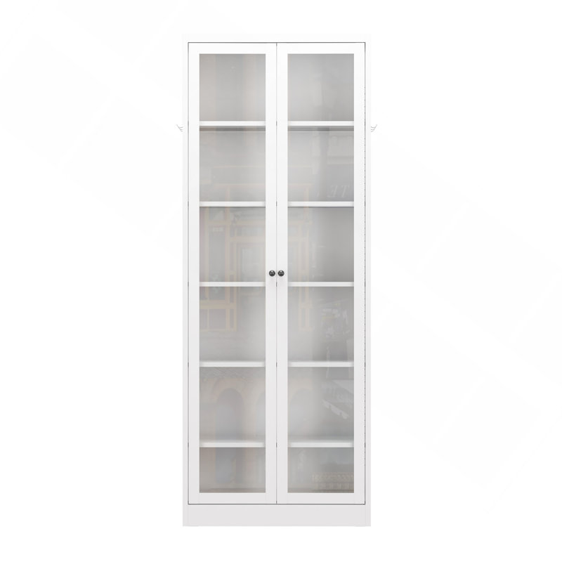 Cabinet Metal Kitchen Pantry – 72" Tall Storage With 5 Adjustable Shelves, White Freestanding