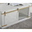 Table basse de salon de style rustique blanc antique 1 pièce avec tablettes ouvertes