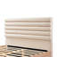 Structure de lit grand en bois avec tête de lit tapissier en tissu Boucle