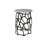 Short Sebastian Aluminum End Table, Deep Grey