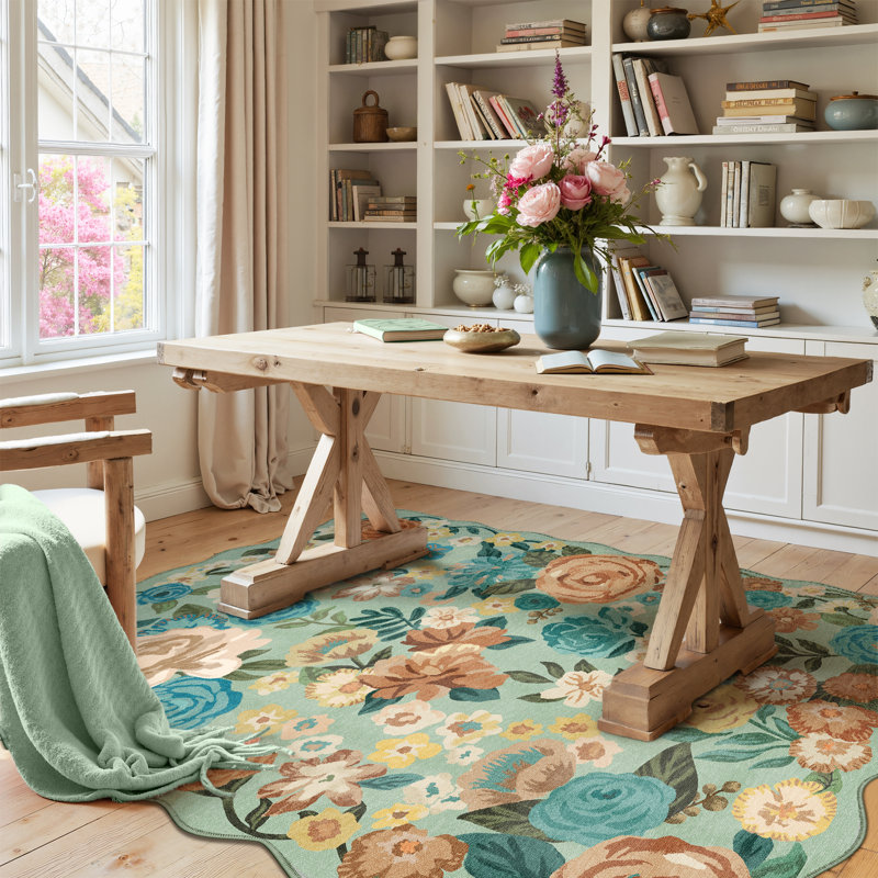 Tapis vert clair Lorena, Rectangle 3 pi 4 po x 5 pi