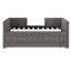 Lit de jour simple tapissier avec couchette et 3 tiroirs de rangement, tissu chenille-182712672