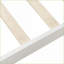 Structure de lit simple en bois massif avec pied de lit et sans sommier tapissier en chêne espresso blanc pour chambre d'amis