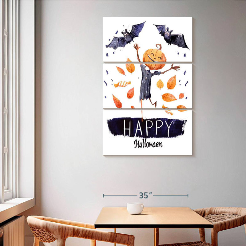 Citrouille d'Halloween Lelend Happy, H 65 po x l 42 po