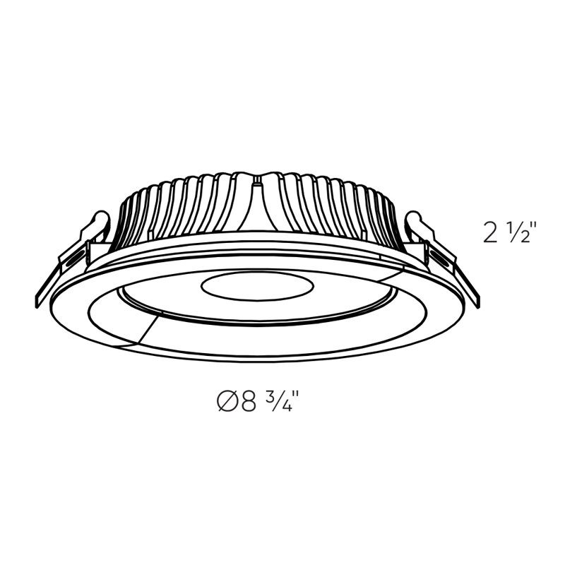8'' Selectable Color Temperature Dimmable Air-Tight IC Rated LED Canless Recessed Lighting Kit