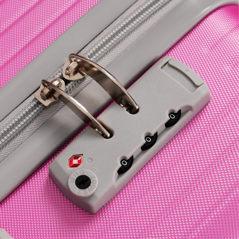 Ensemble de bagage 3 pièces, valises durables en ABS léger avec roulettes pivotantes et valise TSA, bagages de cabine et bagages de cabine (20 po / 24 po / 28 po)