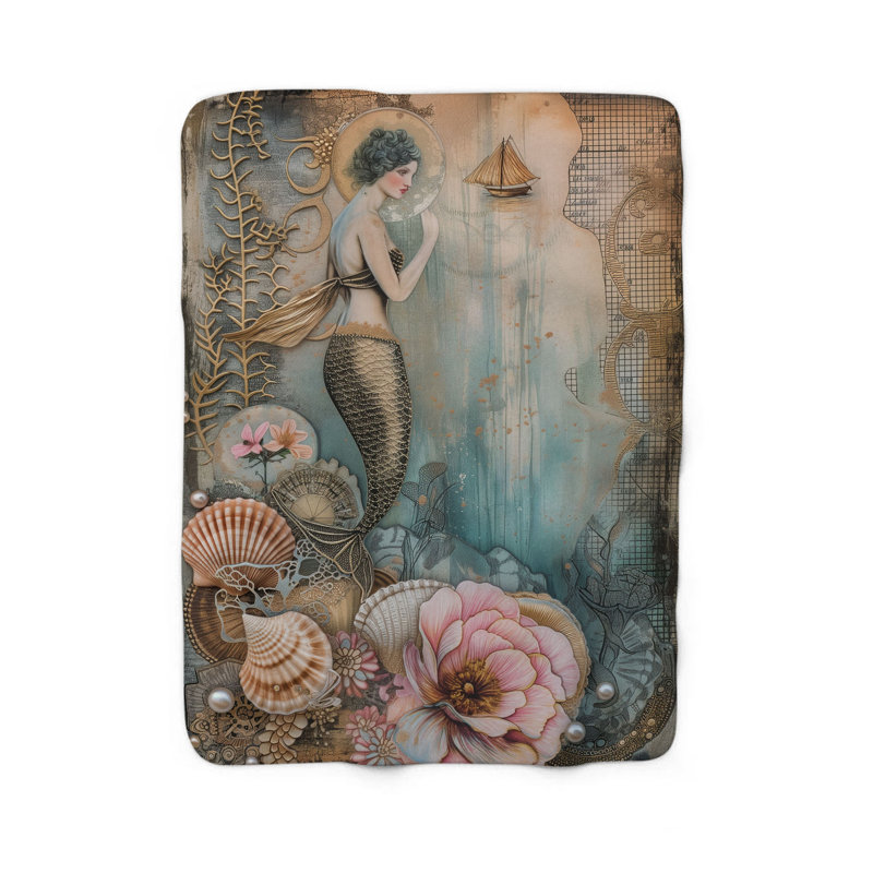 Couverture Oceanic Mermaid Treasures, L 60 po x l 50 po