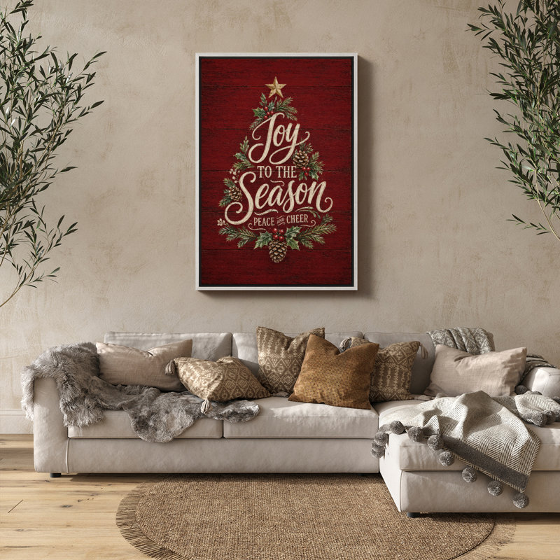 Joy to the Season, H 24 po x l 16 po, Blanc