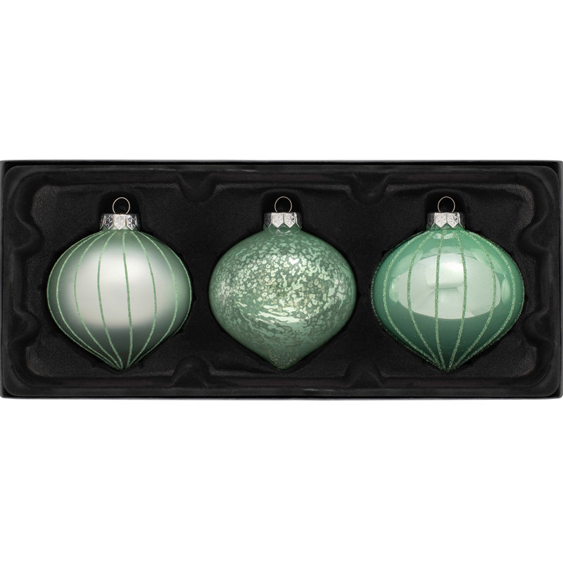 11cm Glass Ball Ornament, Mint Green