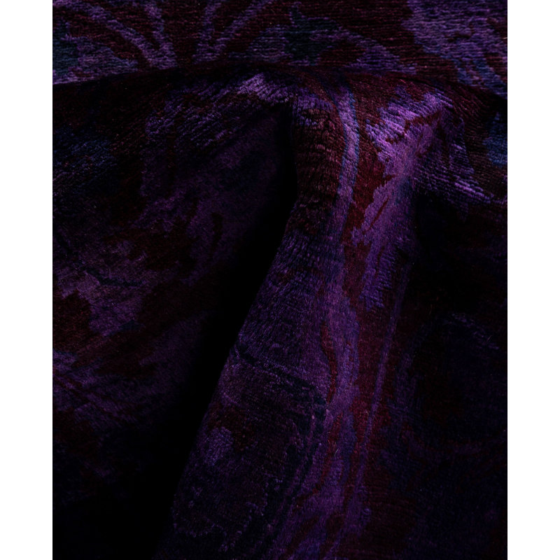 Overdyed One-of-a-Kind 3' 2" X 5' 3" Hand Knotted Area Rug