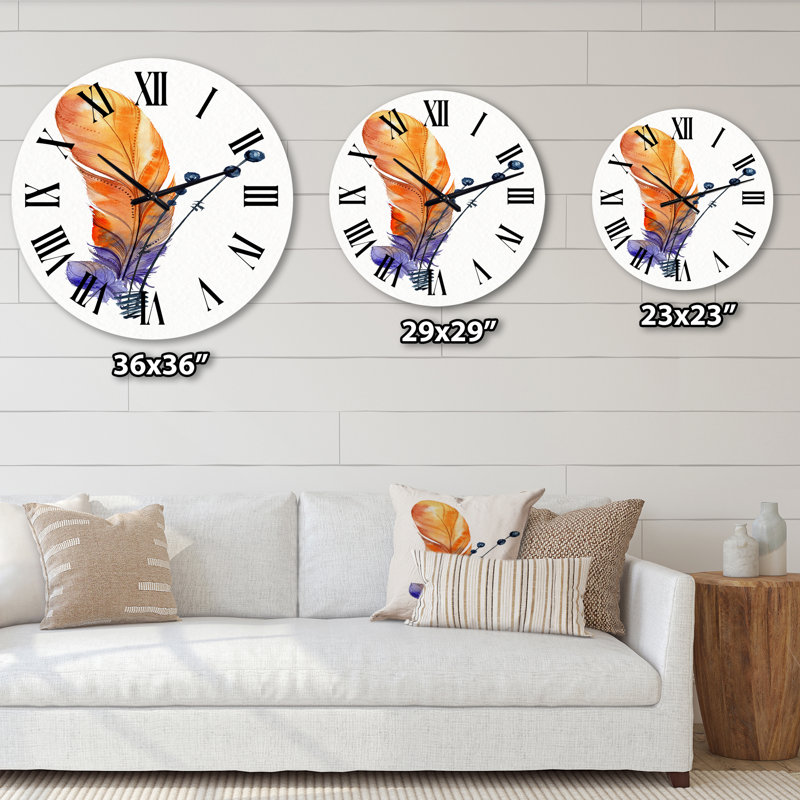 Horloge murale bohème et éclectique, Surdimensionné