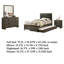 Ensemble de chambre à coucher 4 pièces Meli, tapissier, commode, bois massif gris-108977158-108977159