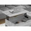 Table basse 42 po rectangulaire avec plateau relevable, gris et métal, style contemporain moderne | Idée cadeau-421633369