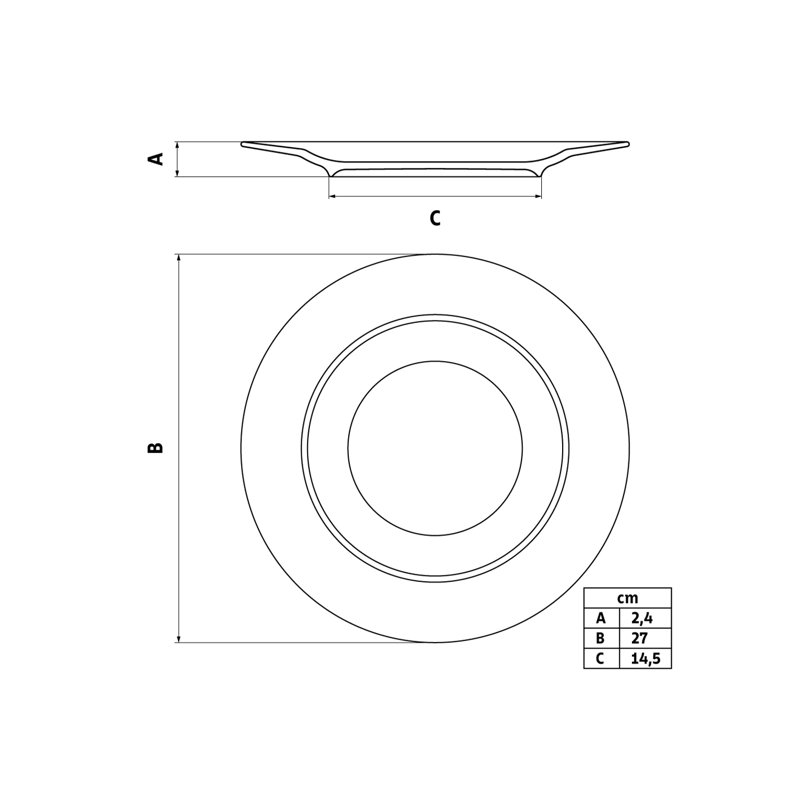 27cm Porcelain Dinner Plate